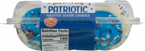 Lofthouse Patriotic Blue Frosted Sugar Cookies Perspective: bottom