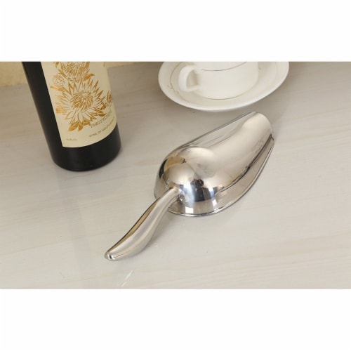 6 oz Stainless Steel Scoop for Kitchen, Bar, Ice Bucket - 9.2 x 3.3 inches, Silver Perspective: bottom