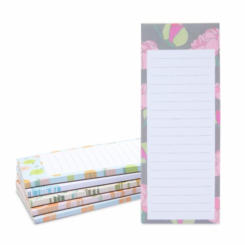 Koogel Magnetic Fridge Notepads, Floral Design, 4 Packs 200