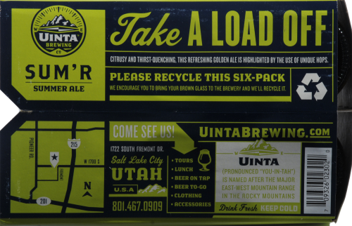 Uinta Brewing Organic Summer Ale Perspective: bottom