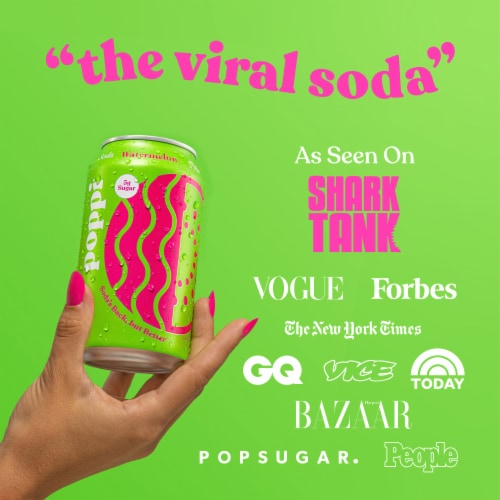 Poppi Watermelon Prebiotic Soda Can Perspective: bottom