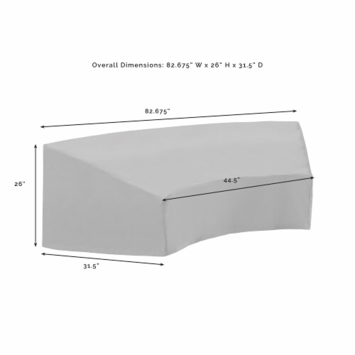 Outdoor Catalina Round Sectional Furniture Cover Perspective: bottom