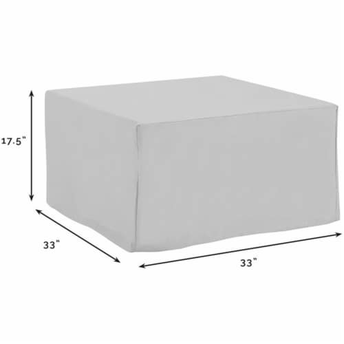Outdoor Square Table & Ottoman Furniture Cover Perspective: bottom