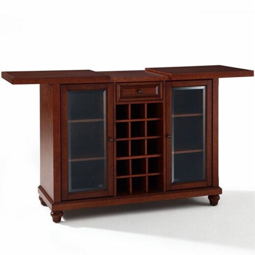 Cambridge Sliding Top Home Bar Cabinet in Vintage Mahogany