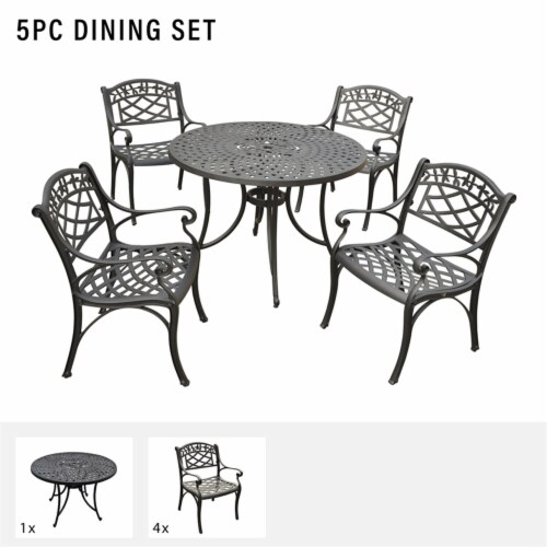 Sedona 5 Piece Metal Patio Dining Set in Black Crosley 1 Fry s Food Stores