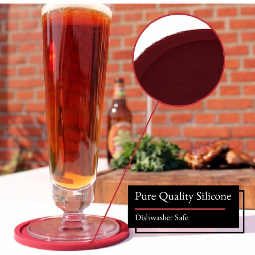 Red table coasters deals