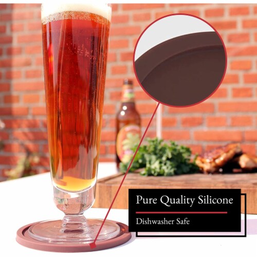 Barvivo Brown Drink Coaster Set of 8 - Protect Tables & Glasses Perspective: bottom