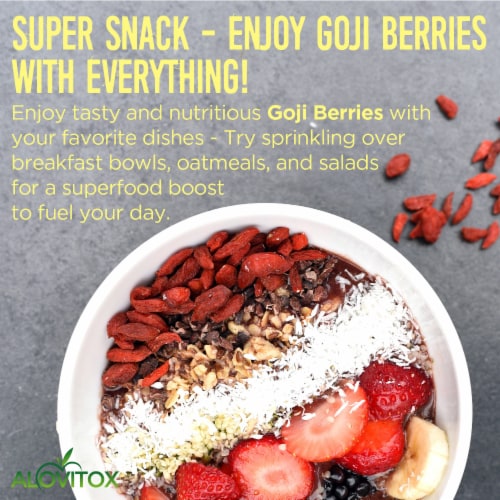 Certified Organic Goji Berries 16 oz | Raw, Vegan, Gluten Free Super Snack Perspective: bottom