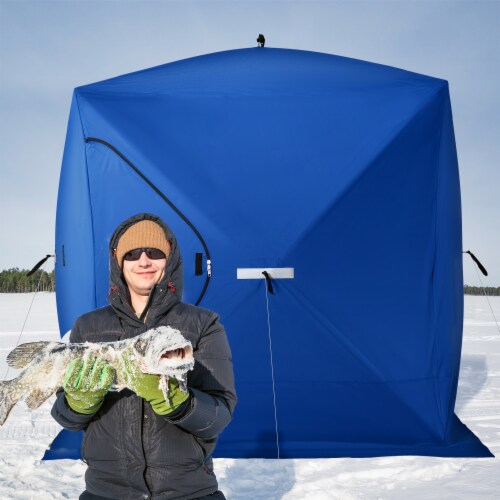 4 Person Ice Fishing Shelter, Waterproof Oxford Fabric Portable