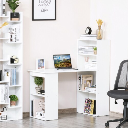 Small Bookshelf for Desktop Storage, Mini Narrow Desk White