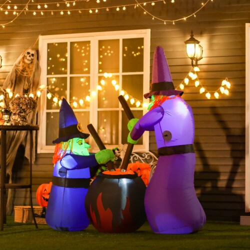 5.5FT Halloween Inflatable Bubble Witches Light Yard Outdoor Decorations Perspective: bottom