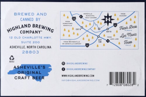 Highland Brewing Company Star Chaser White Perspective: bottom