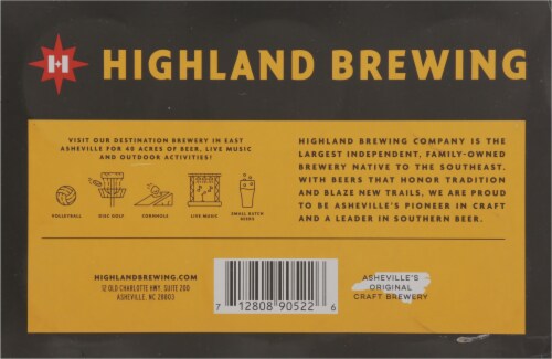 Highland Brewing Lounge Juice Tropical Double IPA Beer Cans Perspective: bottom