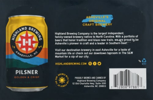 Highland Brewing Company Pilsner Perspective: bottom