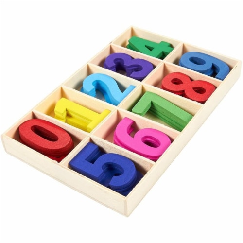 Wooden Numbers for Learning Games, Educational Tool (Rainbow Colors, 50  Pieces), PACK - Smith's Food and Drug