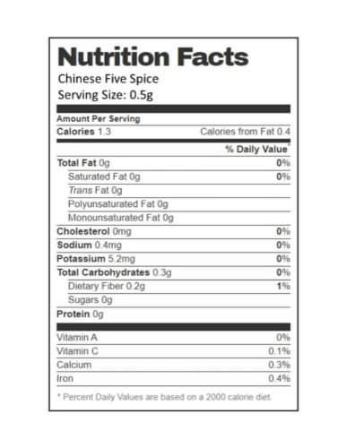 Aiva Chinese Five Spice Powder 2 lb Perspective: bottom