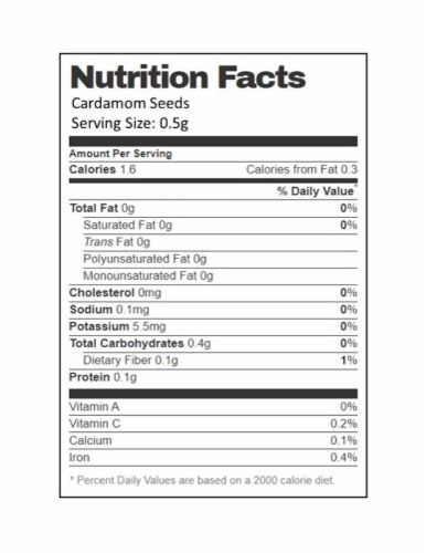Aiva Cardamom Seeds 1 LB Perspective: bottom
