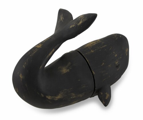 Distressed Finish Whale Top and Tail Bookends Set of 2 Perspective: bottom