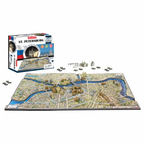 4D Cityscape St Petersburg History Over Time Puzzle Perspective: bottom