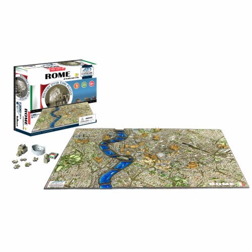 4D Cityscape Rome Italy Time Puzzle Perspective: bottom