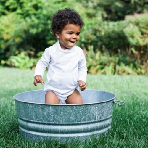 i play.® by green sprouts® Size 3T Snap Swim Diaper in White Perspective: bottom