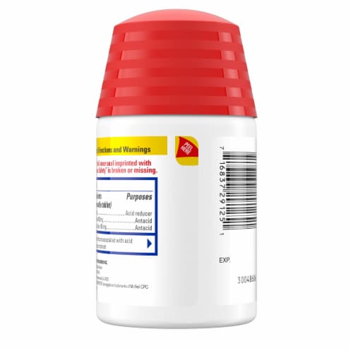 Pepcid Complete Acid Reducer + Antacid Berry Chewable Tablets Perspective: bottom