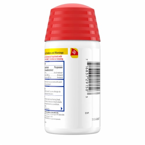 Pepcid Complete Acid Reducer + Antacid Berry Chewable Tablets Perspective: bottom