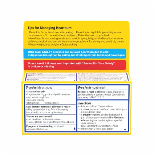 Pepcid Maximum Strength AC Tablets Perspective: bottom