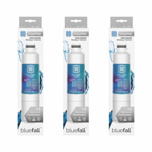Samsung DA29-00020B 3PK Refrigerator Water Filter Compatible by BlueFall Perspective: bottom