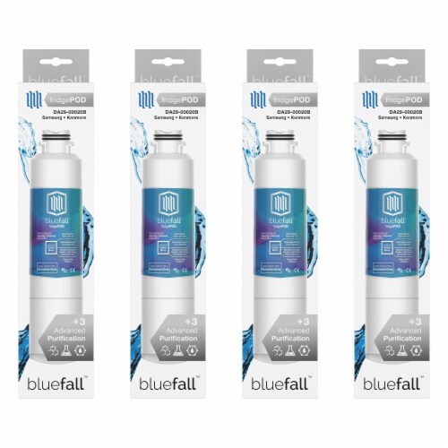 Samsung DA29-00020B 4PK Refrigerator Water Filter Compatible by BlueFall Perspective: bottom