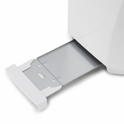 Elite Cuisine 4-Slice Long Slot Cool Touch Toaster - White Perspective: bottom
