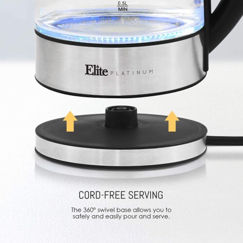 Elite Platinum Electric Kettle - Clear/Silver Perspective: bottom