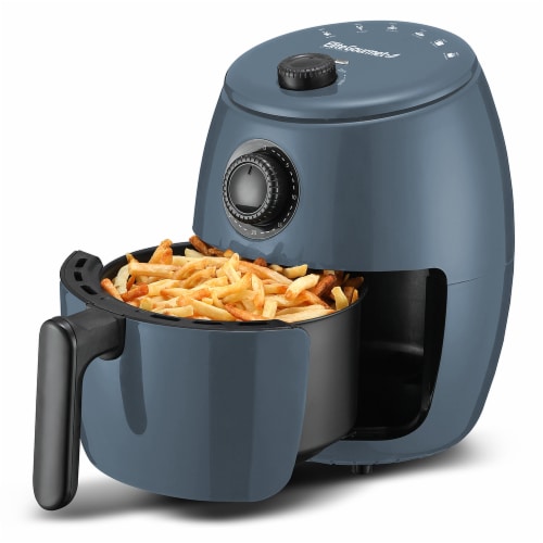Elite Gourmet Hot Air Fryer - Blue Gray Perspective: bottom