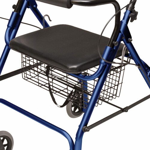 Graham Field Lumex Walkabout Lite Rollator with Seat & 6 Inch Wheels, Royal Blue Perspective: bottom