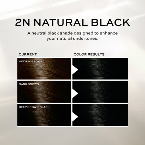 John Frieda Precision Foam Colour Luminous Natural Black 2N, Hair Color Foam Kit, Hair Dye Perspective: bottom