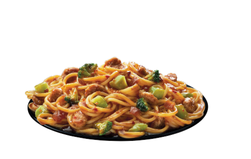 Michelina's Beef & Broccoli With Pasta Frozen meal Perspective: bottom