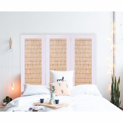 Screen Gems White Wicker Screen SG-324 Perspective: bottom