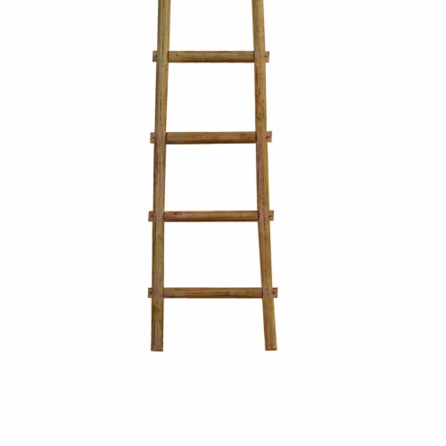 Screen Gems 6 Step 6 ft BlankRock Decorative Wooden Ladder Perspective: bottom