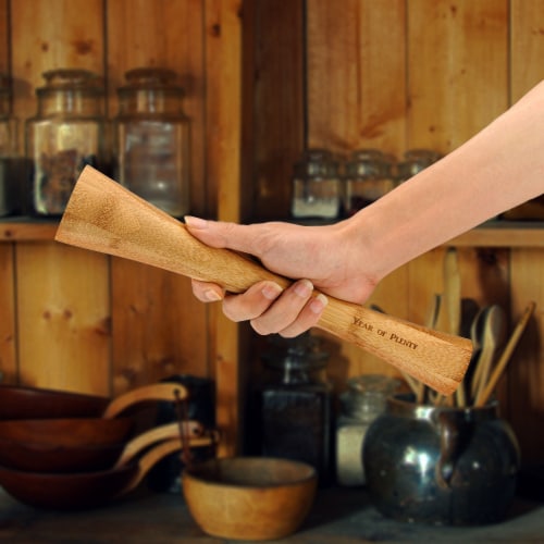 Year of Plenty 12-Inch Bamboo Cabbage Tamper Perspective: bottom