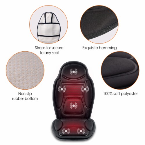 Snailax Shiatsu Full Back Massager with Heat, Adjustable Chair Massager  pad, Rolling Massage Seat Cushion, Gifts