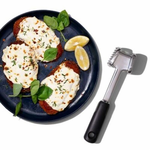 OXO Good Grips® Die Cast Meat Tenderizer in Black/Silver Perspective: bottom