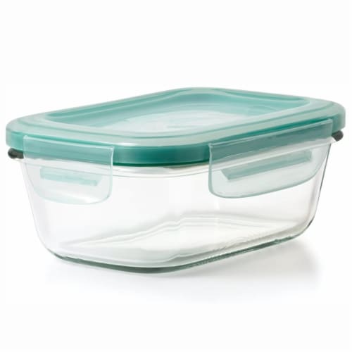 OXO Good Grips 16 Piece Glass Food Storage Round Square Container Set with Lids Perspective: bottom