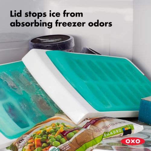 OXO Soft Works Ice Cube Tray - Blue Perspective: bottom