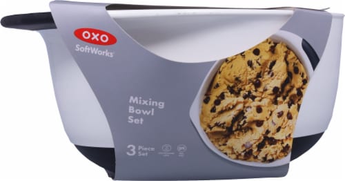 OXO SoftWorks® Plastic Mixing Bowl Set - Black/White Perspective: bottom