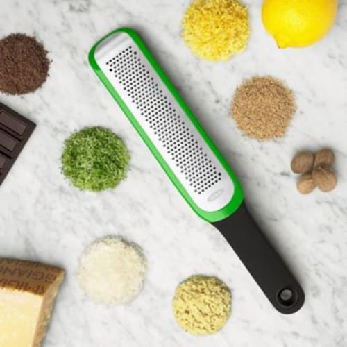 OXO Good Grips® Etched Zester Grater in Green Perspective: bottom