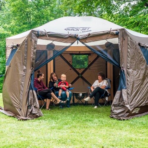 Clam Quick-Set Screen Hub Tent Wind & Sun Panels, Accessory Only, Brown (2 Pack) Perspective: bottom