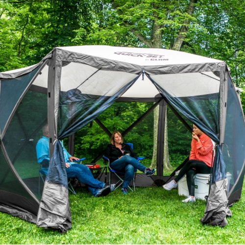 CLAM Quick-Set Escape 11.5 x 11.5 Ft Portable Outdoor Camping Shelter, Gray Perspective: bottom
