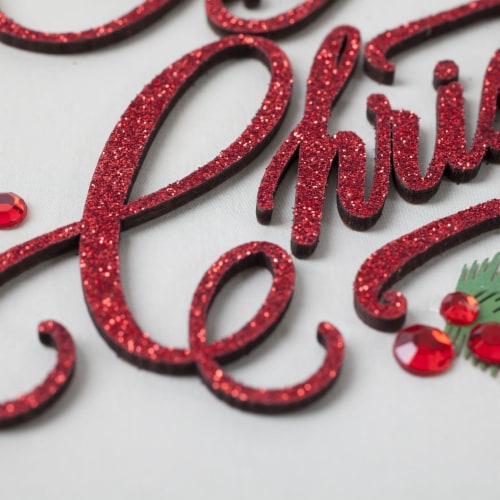 Christmas Card #31: Hallmark Signature Christmas Card (Merry Christmas Lettering) Perspective: bottom