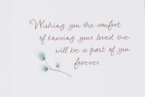 Hallmark #5 Sympathy Card (Loved Honored Remembered) Perspective: bottom