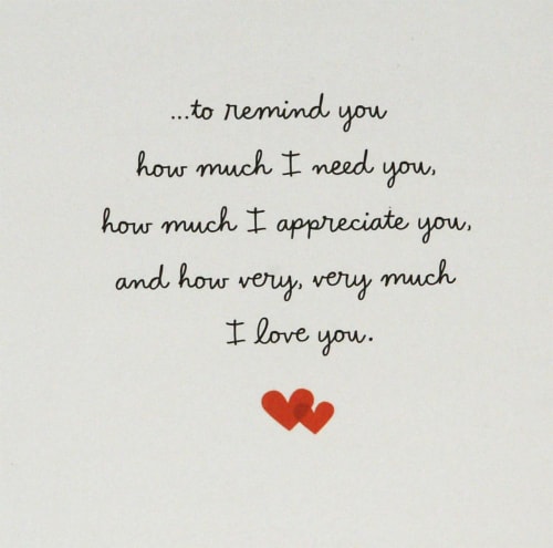 Hallmark Love Card (#20): Love Note Greeting Card Perspective: bottom